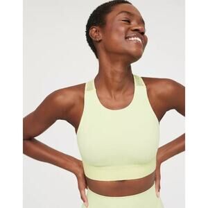 OFFLINE By Aerie Women's Green Goals Mesh Racerback Sports Bra Size Medium